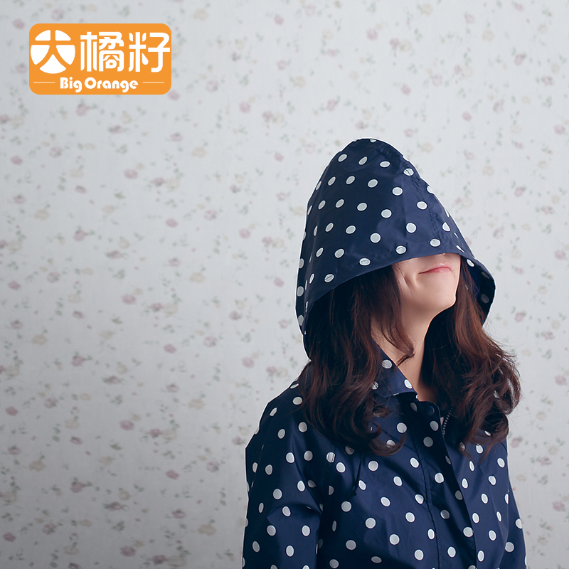 Rainjacket wear single person thickening long body fashion women's adult outdoor sleeve pocket