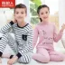 Bộ đồ lót trẻ em ở Nam Cực Bộ quần áo cotton bé trai mùa thu 6 cotton 5-8 tuổi Áo len trẻ em đồ trẻ em Quần áo lót