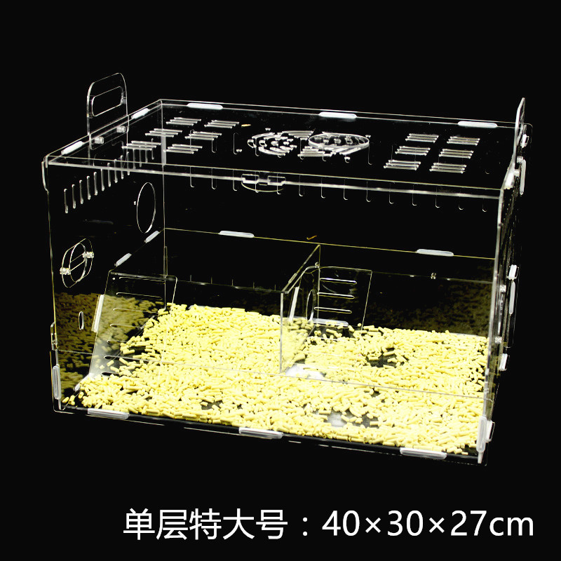 Hamster Cage Acrylic Transparent Golden Silk Bear Supervilla Single Double Nest Hamster Cage