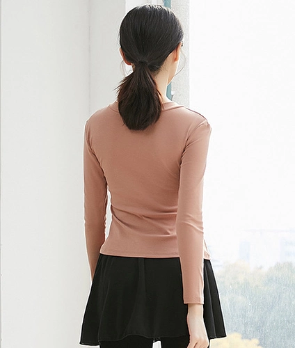 Современный новый кирпичный кирпичный красный рукав женский топ для живота