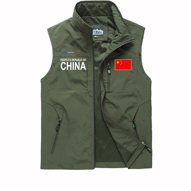 Champion National Team Men's Vest Spring and Summer Outdoor Multi-Pocket Jacket Casual Thin Large Size Vest Men's Vest