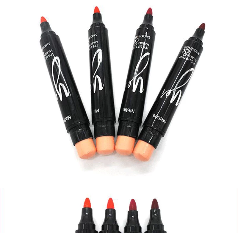 Bi-a chị Thái Lan xác thực có sương mù Variety Marker Đôi đầu nhuộm môi bút không dính không tẩy - Bút chì môi / môi lót chì kẻ môi morphe
