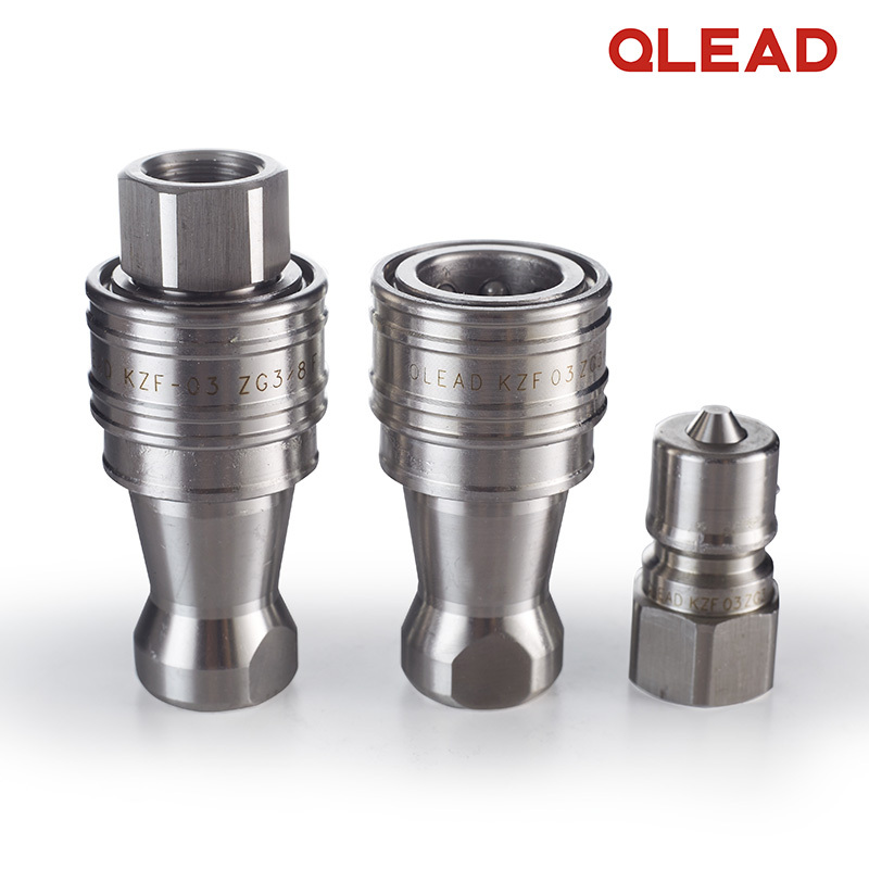 Kzf Vacuum Hydraulic Quick Connector High Pressure High Temperature Water Pipe Pneumatic Stainless Steel 304 Zhonglian Environmental Sanitation Iso7241B