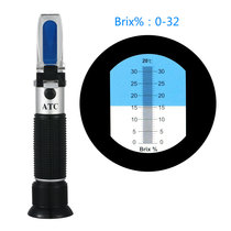 Portable hand-held brix meter 0-32% High precision fruit food sugar meter Sugar tester Refractometer