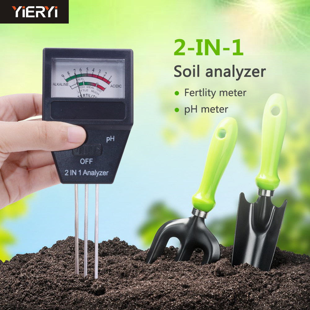 Two-in-one soil fertility analyzer gardening detector PH value detector acid-base fertility delivery tool