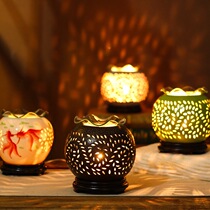 Aromatic lamp plug-in ceramic essential oil lamp Hotel bedroom bedside lampBeauty salon oil furnace