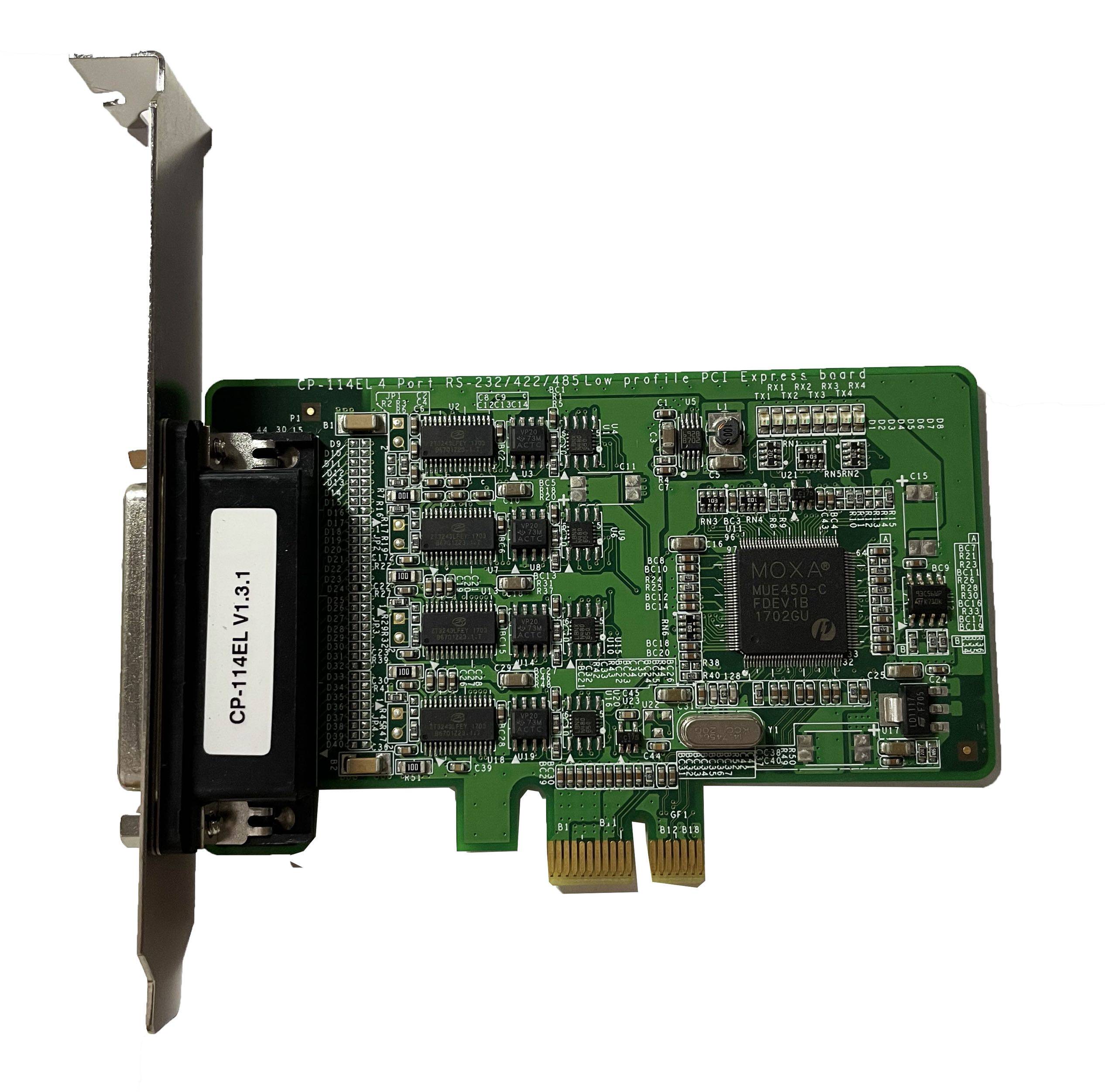 MOXA Mosa CP-114EL 4 port RS232 422 485 PCI-E slot multi-serial card