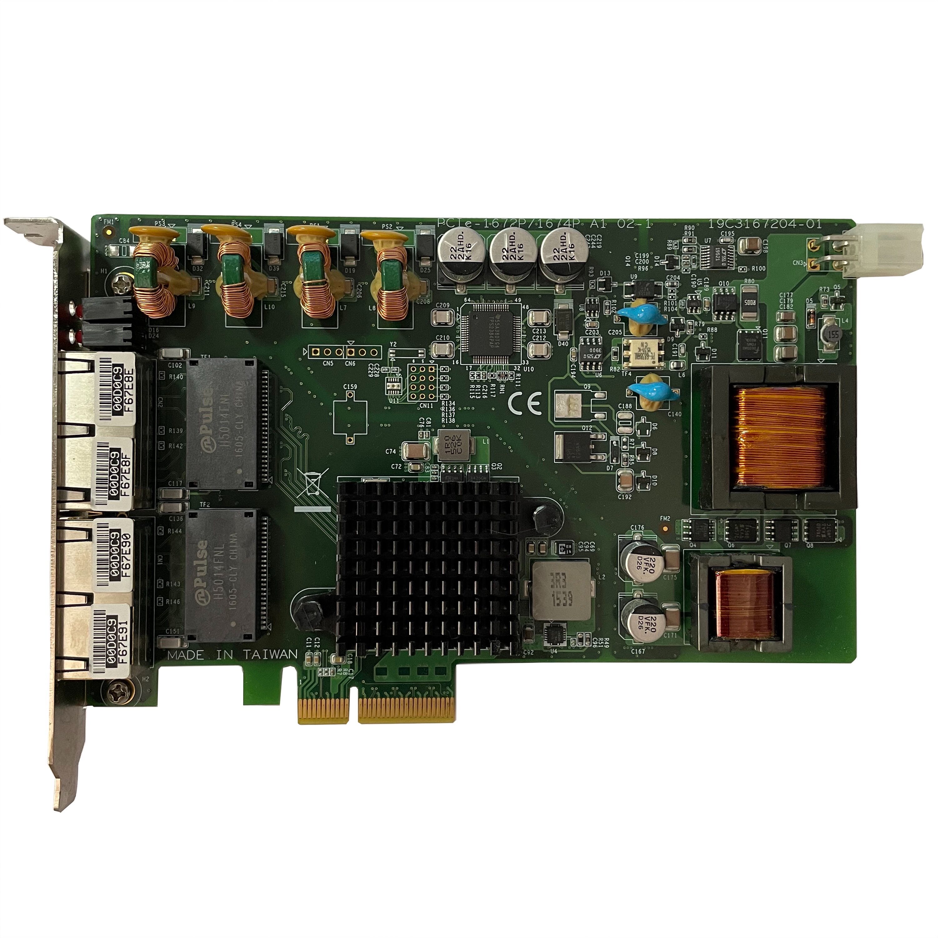 Advantech original PCIe-1672P 1674P A1 four-port Gigabit network card physical shooting spot