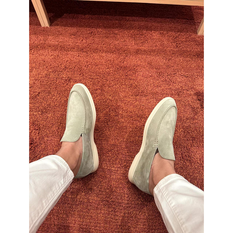 [Channel Top] Loafers Lp Men's Shoes Casual Flat Slip-On Suede Shoes