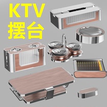 Shang K party venue private room tabletop decorations full set bar KTV box table set microphone stand ashtray mark stand