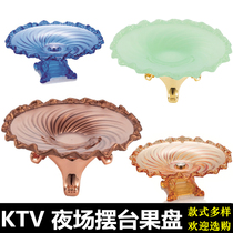 Fruit plate round acrylic plastic SAB body home luxury high-end fruit plate disc with rack night bar KTV fruit plate