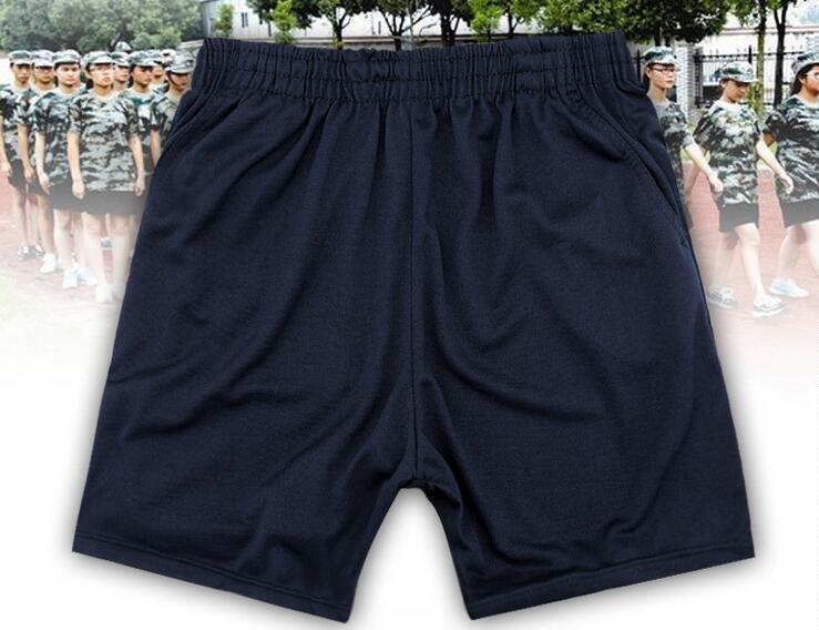 Military Training Sports Navy Blue Shorts, Physical Fitness Pants, Sailor Shirt, Elastic Shorts, Outdoor Sports Training, Blue Breathable Quick-Drying