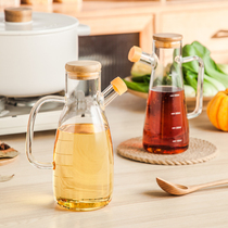 Domeeran kitchen household glass oil bottle anti-leak oil pot soy sauce vinegar seasoning bottle set oil tank bottle