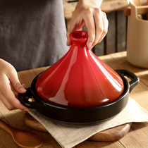Multi-aesthetic Tajiks Home Moroccan high temperature resistant dry burning casserole Japanese clay braising pan lid without holes