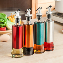 Domeeran kitchen household stainless steel oil bottle anti-leak oil pot soy sauce vinegar seasoning bottle set oil cans