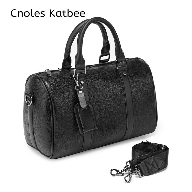 Cnoles Katbee Men's Shoulder Bag Short-Distance Travel Business Trip Boston Bag Hand-Held Crossbody Bag Commuter Bag