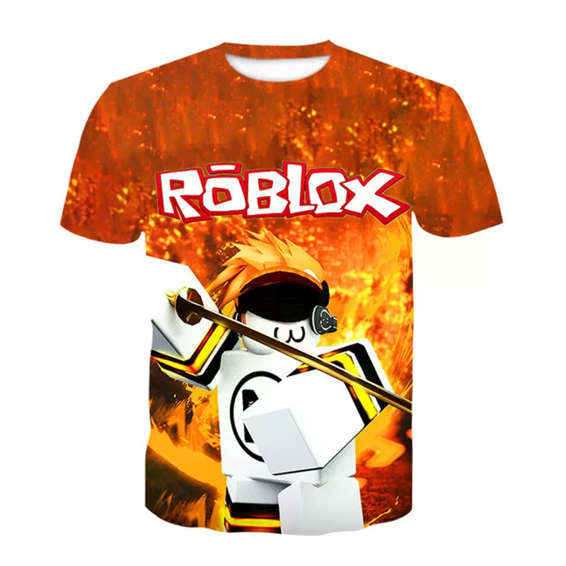 [Игра Robloxing футболка для детей, новый милый 2021, смешная летняя]