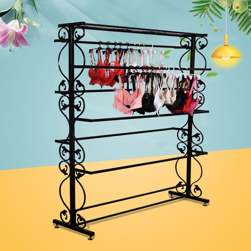 Iron Art Floor Style Multilayer Underwear Show Shelves Supermarket Clothing Store Underwear Racks Shorts Bra Underpants Middle Island Racks