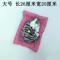 Большой спящий кот серый