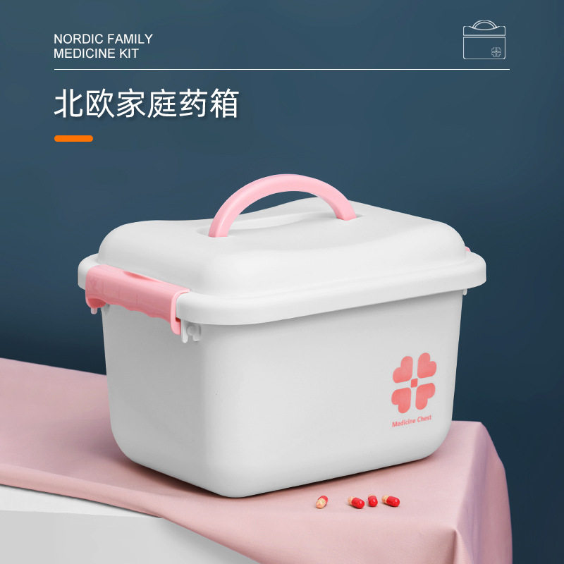 Children Medicine Box Home Baby Medicine Box Home Dress Full Containing Box First Aid Kit Medical Escape Bag Large