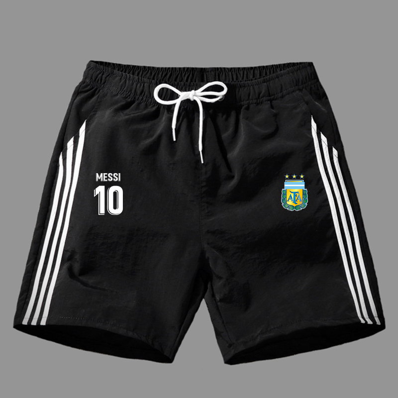 2026 Summer Champions League Argentina No. 10 Football Sports Shorts Unisex Loose Quick-Drying Breathable Three-Quarter Pants