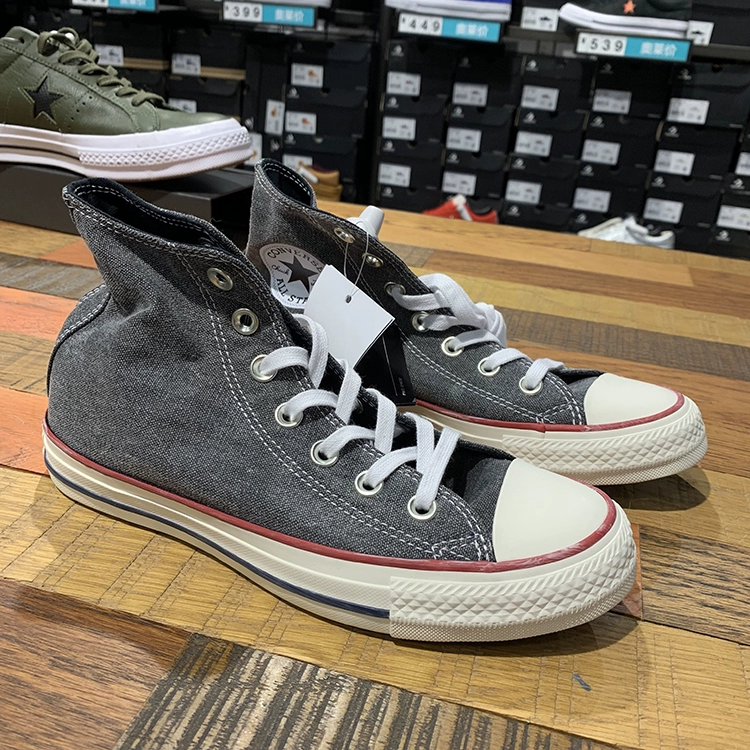 CONVERSE mới mài đá mài Converse retro nam và nữ giày vải cao cấp 159537C159538C - Plimsolls giày anta