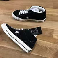 CONVEESE tiêu chuẩn mới tiêu chuẩn Converse đen Zhongbang chống lông ONE STAR giày thông thường 157701C giày thể thao nữ 