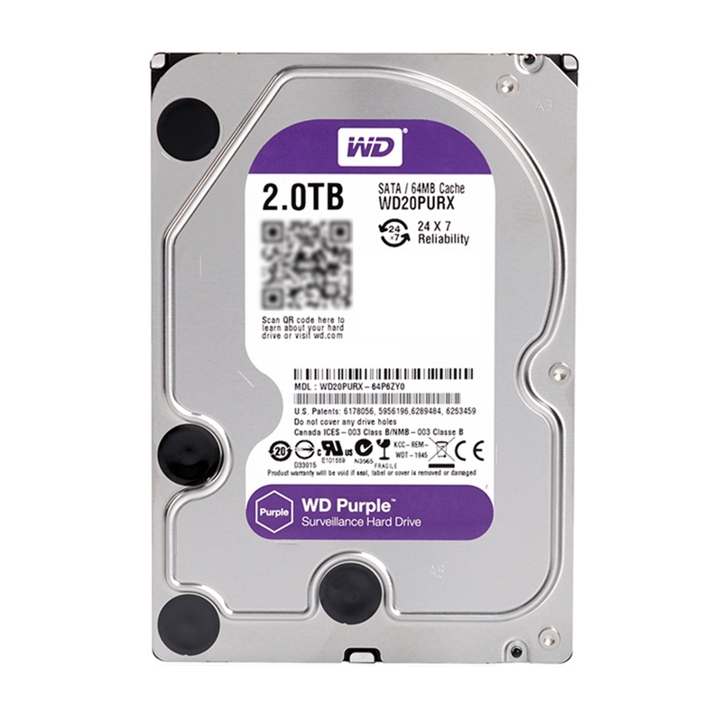 New original WD Western data 2T purple disk desktop computer monitoring video recorder dedicated hard disk video data