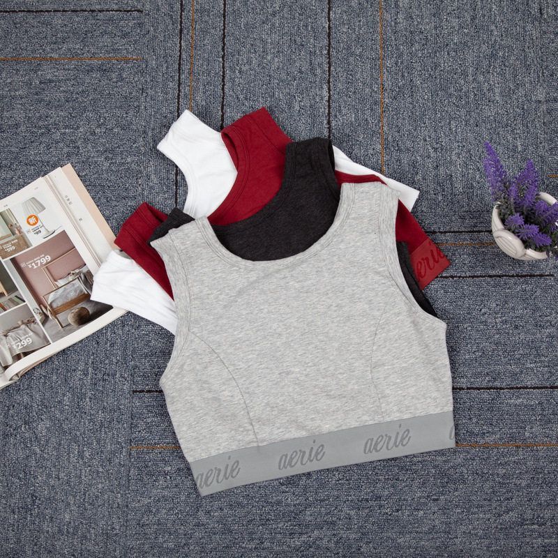 Aerie American Eagle Comfortable Cotton Reversible Casual Sports Bra Vest Pullover Yoga Underwear