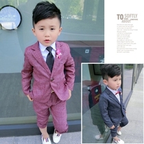 Childrens clothing 2022 spring childrens small suit suit flower girl three-piece suit boy piano dress baby boy suit