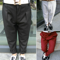 Boys show solid color trousers childrens school uniform baby pure cotton childrens suit pants students show white trousers