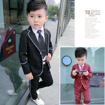 Boys Spring and Autumn Dresses Childrens Small Suits British Style Boys Wedding Flower Girls Handsome Little Host Trend