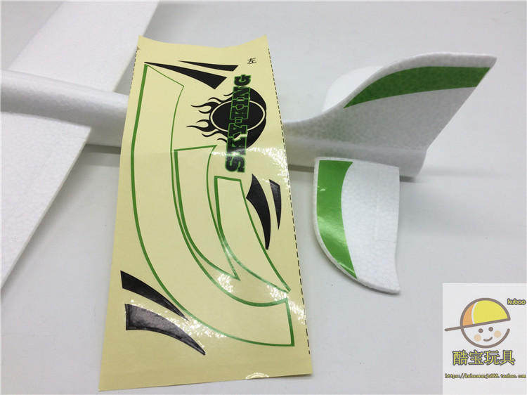 Фрисби 手抛飞机泡沫飞机滑翔机贴花贴纸飞机火焰飞机飞得远投掷儿童玩具 628