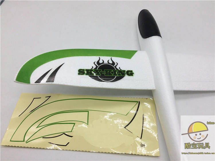 Фрисби 手抛飞机泡沫飞机滑翔机贴花贴纸飞机火焰飞机飞得远投掷儿童玩具 628