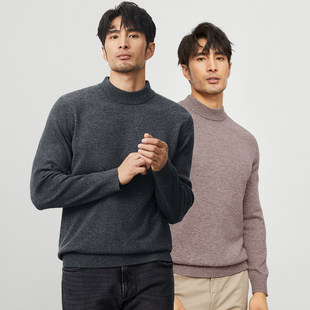 VIVIDINI 100% sheep wool winter men's wool sweater