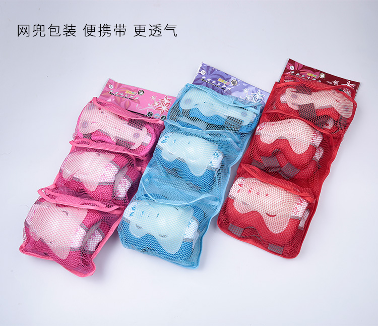 Trẻ em trượt patin dày huỳnh quang thiết bị bảo vệ trượt ván trượt băng xe đạp cân bằng xe bảo vệ thiết bị sáu mảnh - Trượt băng / Trượt / Thể thao mạo hiểm scooter honda