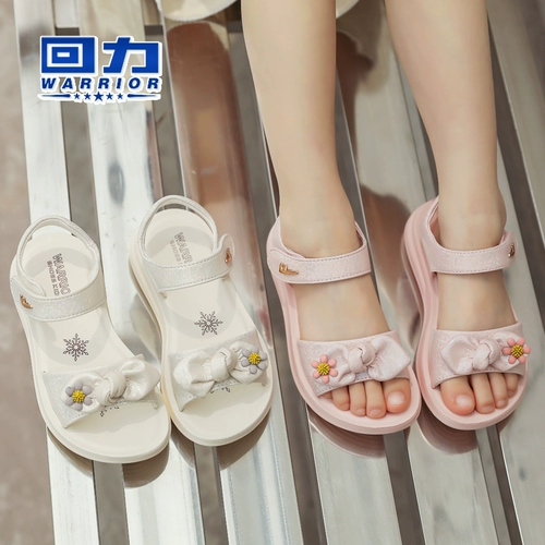 Warrior, летние модные сандалии, детская пляжная обувь для принцессы, в корейском стиле, подходит для подростков, мягкая подошва