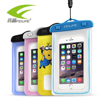 Underwater camera phone waterproof bag hot spring swimming mobile phone universal iphone6plus touch screen bag 6s diving cover