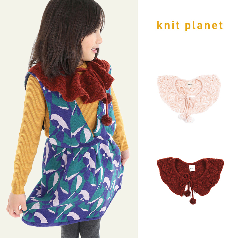 British Knit Planet knit butterfly collar girl lace false collar small canon shoulder accessories hollowed-out flower pattern spring autumn