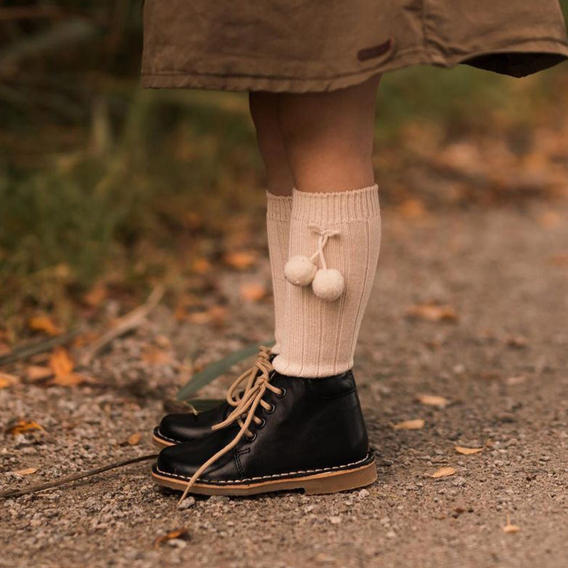 Spanish Condor Hair Wool Balls Midbarrel Socks Pants Socks Baby Socks Spring Autumn Baby Cute Kids Socks