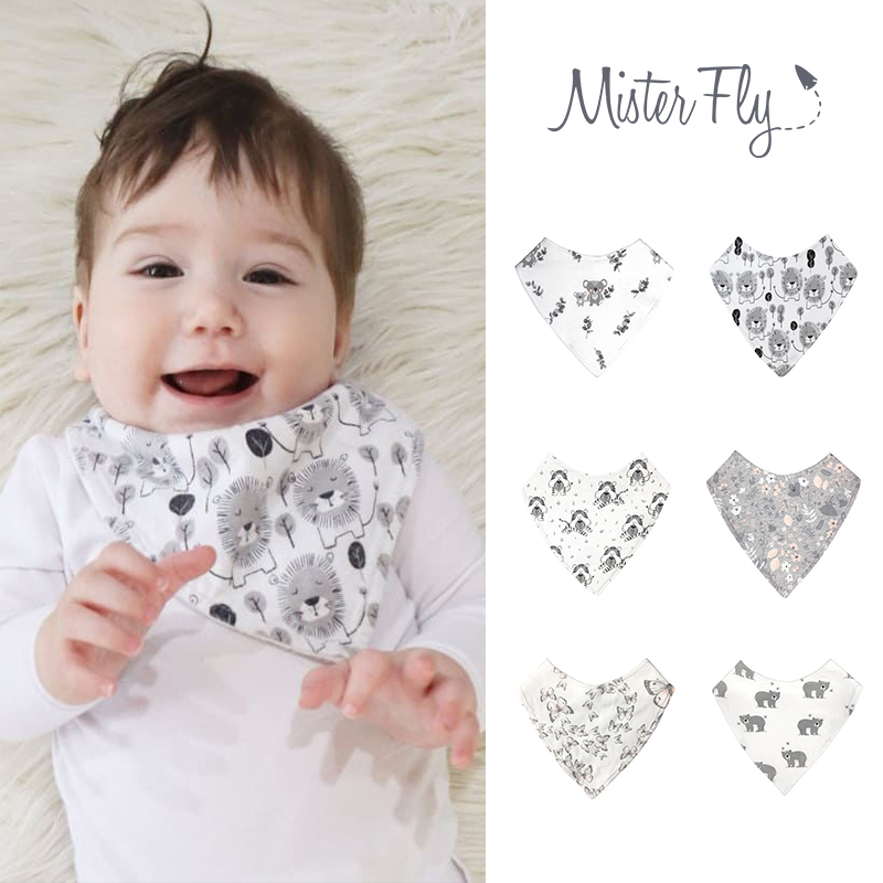 Nordic fairytale wind Australia MisterFly Triangle Towel Baby Spat Towel Baby Bib Pocket Pure Cotton Bib