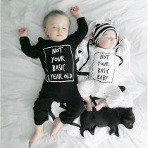 British cribstar baby boomers dress black cotton thin long sleeve ha clothes autumn baby jumpsuit