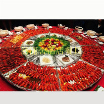 Crayfish plate seafood big coffee plate commercial lobster banquet custom round cold dish creative platter household plate