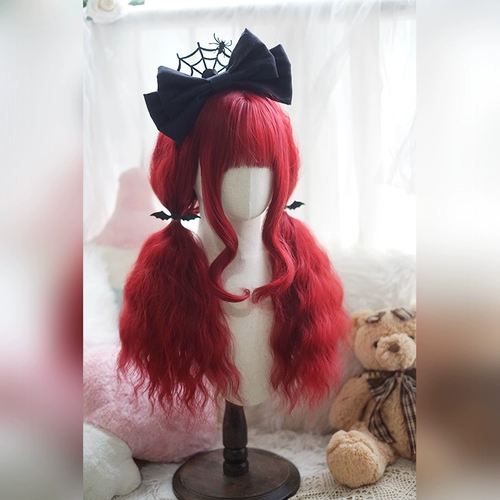 御茶水 Платиновая оранжевая кудрявая челка, стиль Лолита, xэллоуин