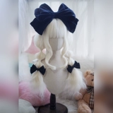 御茶水 Платиновая оранжевая кудрявая челка, стиль Лолита, xэллоуин