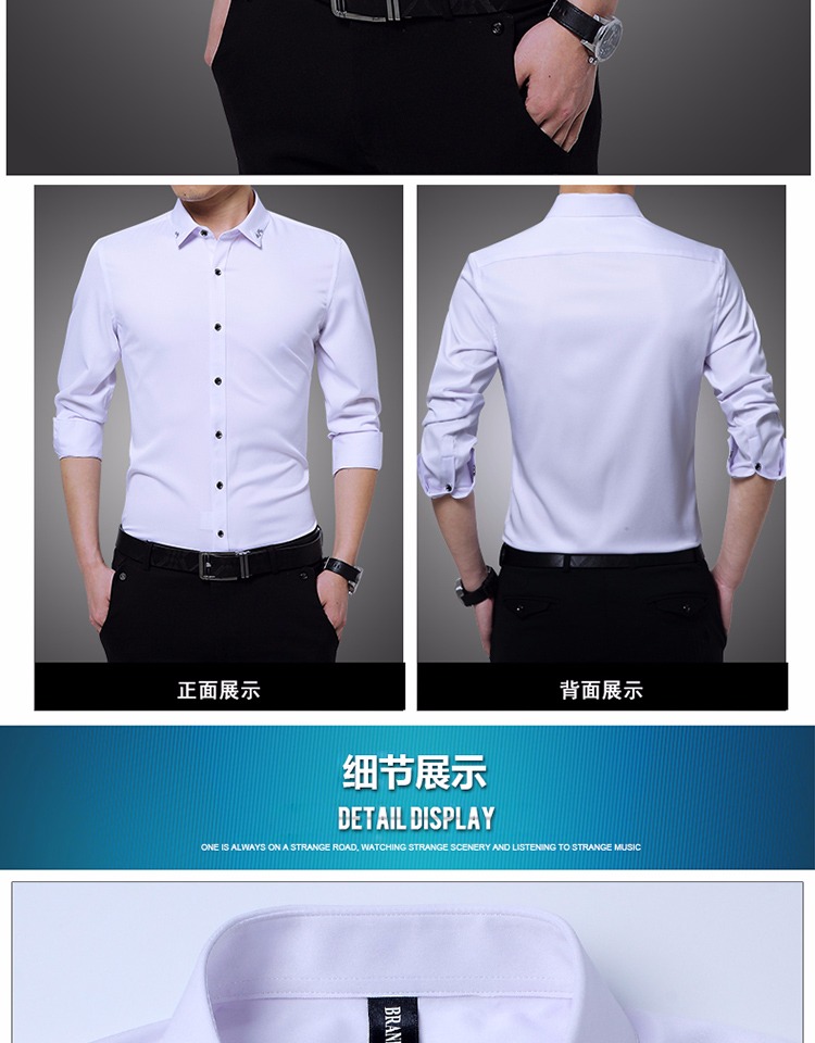 Mùa xuân 2019 áo sơ mi dài tay nam tự kinh doanh bình thường áo voan trắng nóng bỏng chú rể áo sơ mi nam áo sơ mi nam trung niên