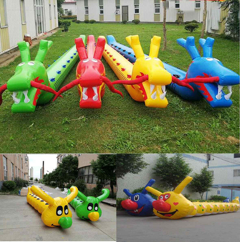 Fun Games props inflatable caterpillar Parent-Child Racing Adult Sports Expansion Equipment Dragon Boat