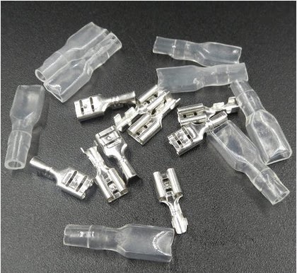 4 8mm Copper Tinned Cold Press Wiring Terminal Mother Seat Self-Lock Inserted Spring Insulation Jacket