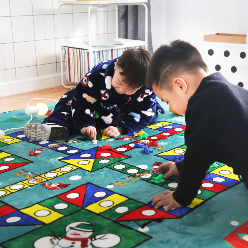 Oversize Flying chess Carpet Five Chess Cartoon Puzzle Games Mats Children Crawl to Cushion Christmas Day Gifts