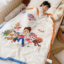 Baby summer cool quilt Paw Paw Team baby kindergarten air conditioning quilt cartoon summer quilt primary school students nap can be machine washed